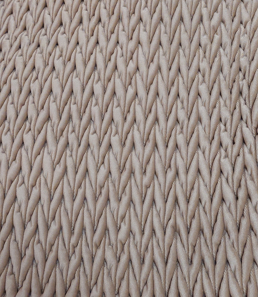 Flettet putetrekk lys brun/beige
