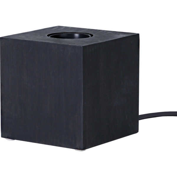 Kub lampeholder svart