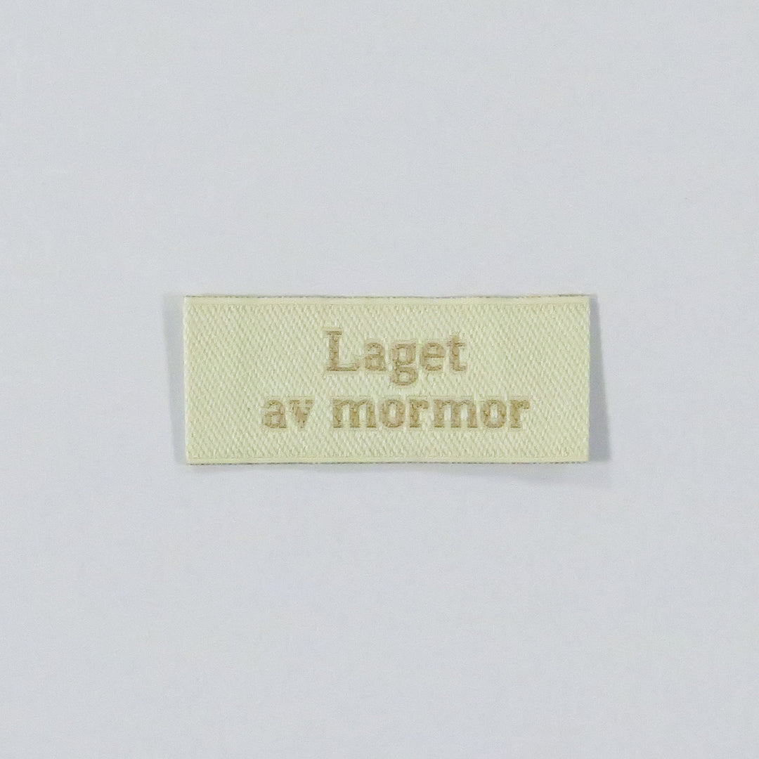 Label "Laget av mormor"