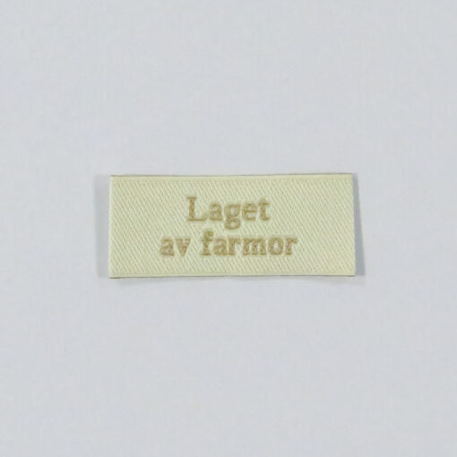 Label "Laget av farmor"