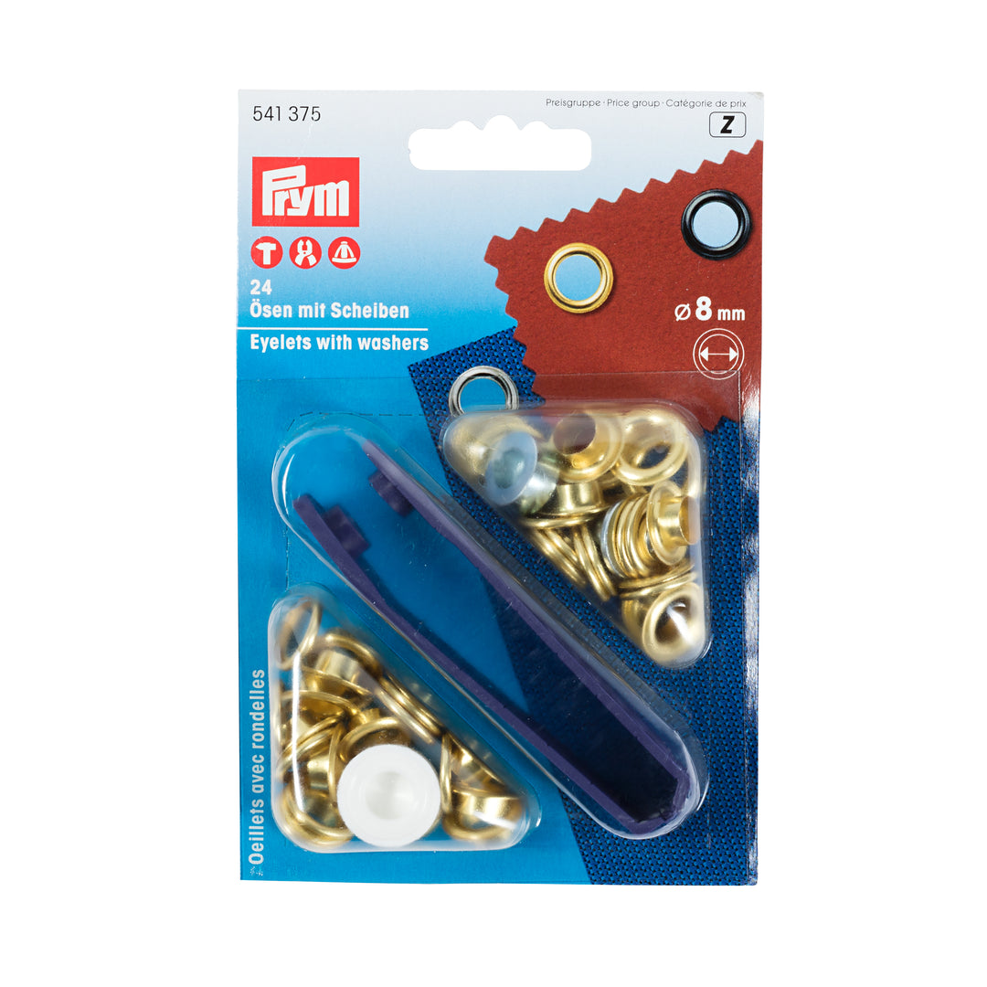 Maljer 8mm, gull. 24stk