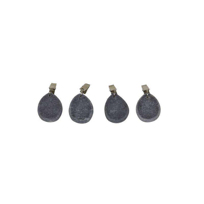 Duklodd grå steiner 4pk