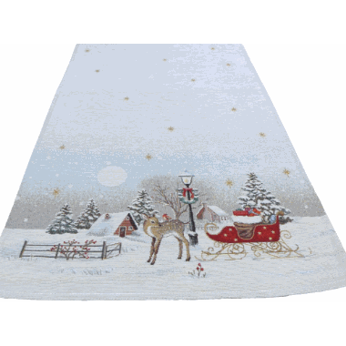 Hus i skogen løper, gobelin