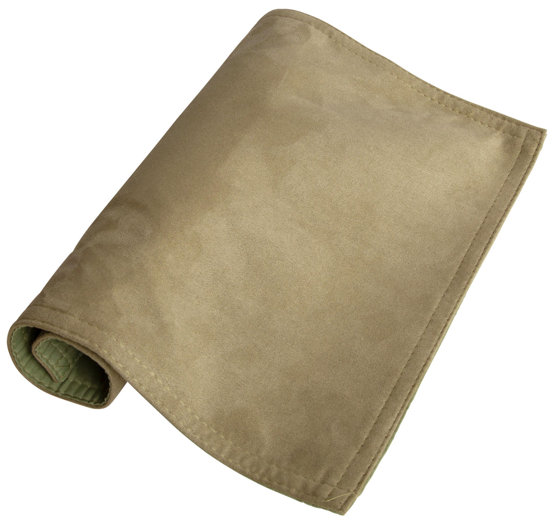 Semsket velour løper, grønn
