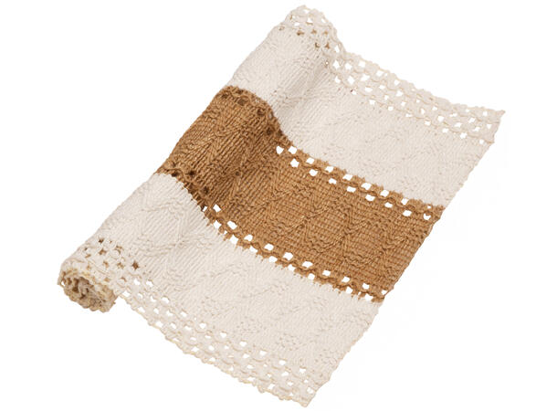 Løper vevd lin/beige 100cm