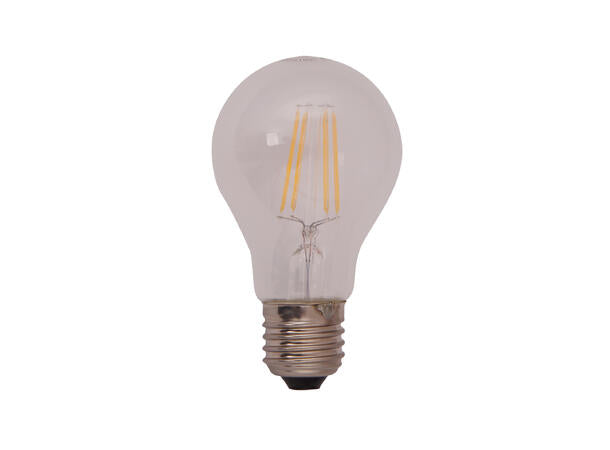 Filament LED E27 6w, klart glass, dimbar