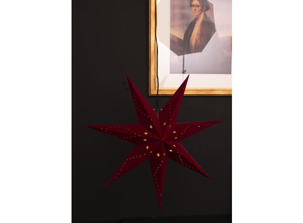 Adventstjerne burgunder, velour. 60cm