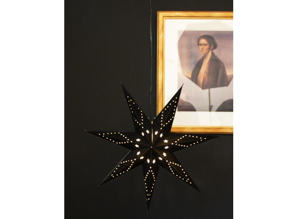 Adventstjerne svart velour, 60cm