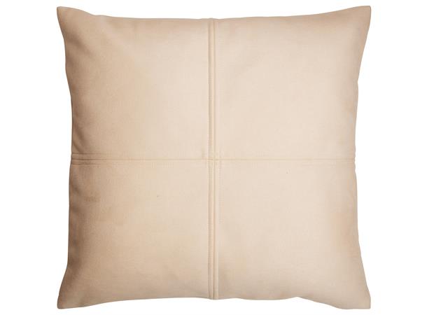 Semsket velour putetrekk, krem