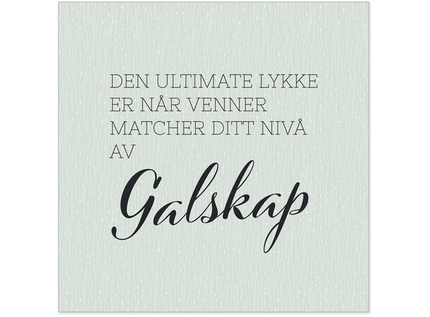Servietter, lykke venner galskap
