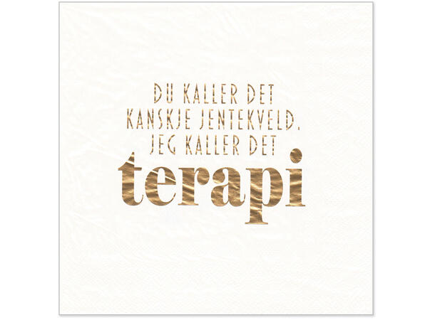 Servietter - Terapi, gullskrift
