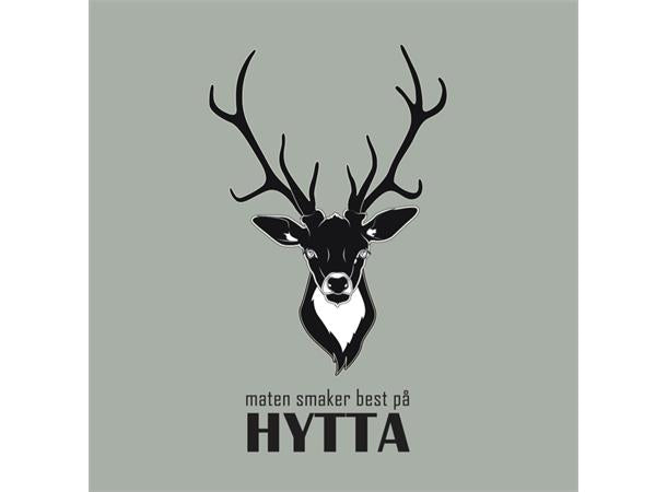 Servietter, maten smaker best på hytta
