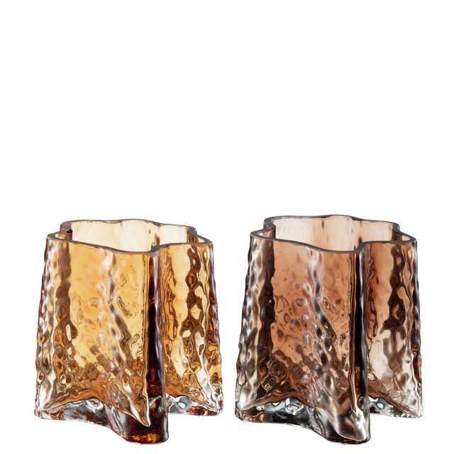 Iris telysholder amber/brun