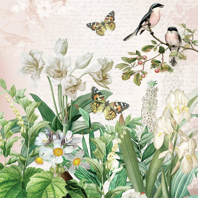 Servietter, Flower garden