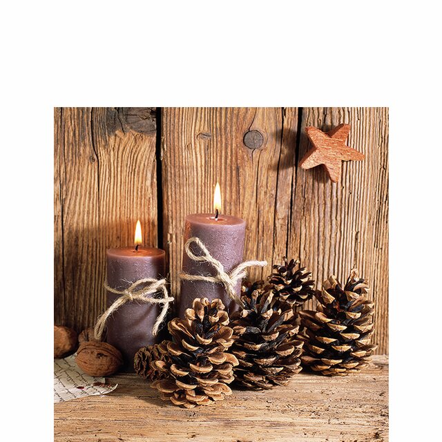 Winter candles, kaffeserviett