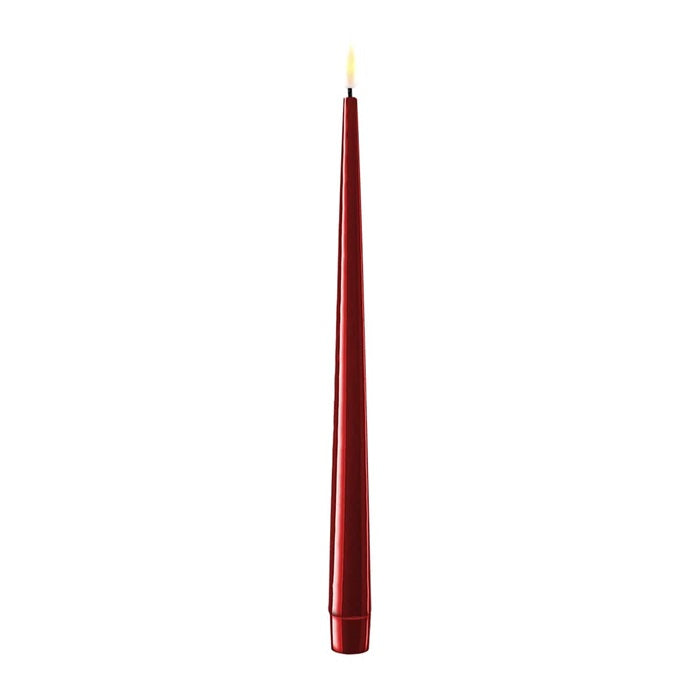 LED kronelys bordeaux 2pk