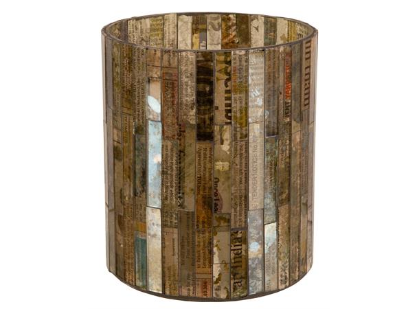 Lysglass mosaikk avisdekor