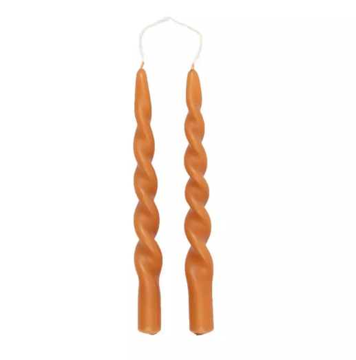 Twisted candles ginger 2pk