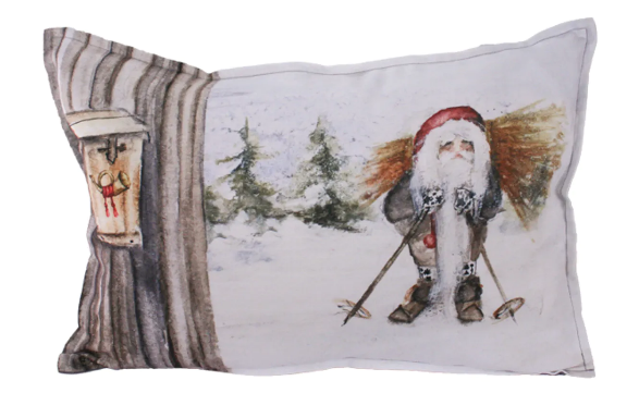 Gammelnissen pute, nisse på ski