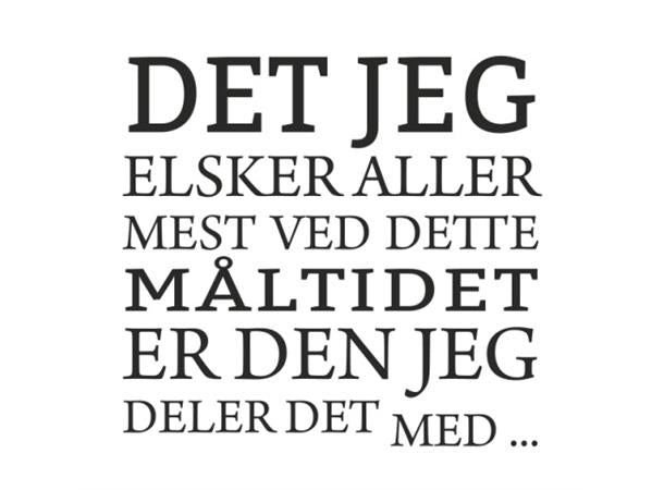 Servietter, det jeg elsker...