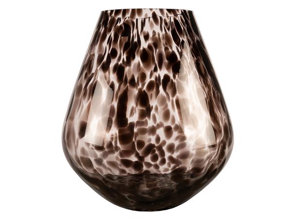 Håndlaget vase sort dots