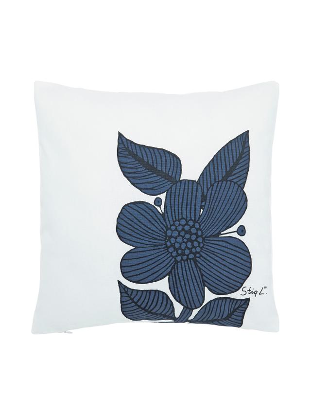 Aster putetrekk hvit/blå 45x45