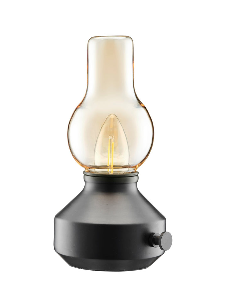 Glimt oppladbar bordlampe, svart
