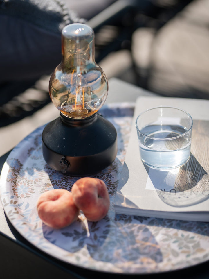 Glimt oppladbar bordlampe, svart