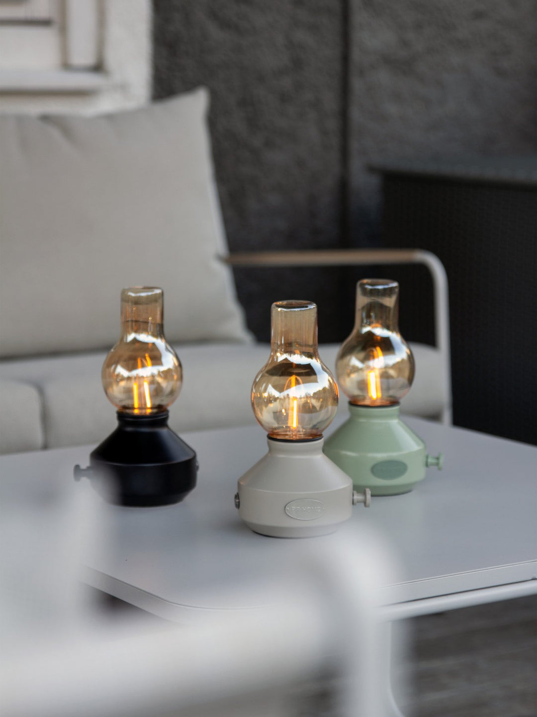 Glimt oppladbar bordlampe, svart