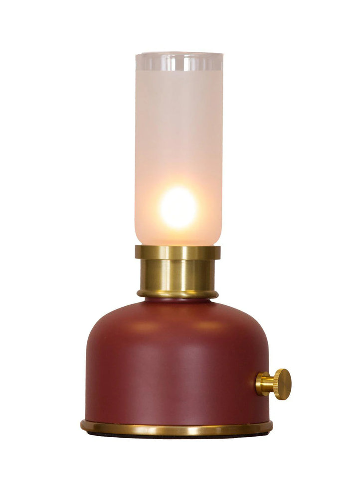 Frida bordlampe, oppladbar, Mørkrød