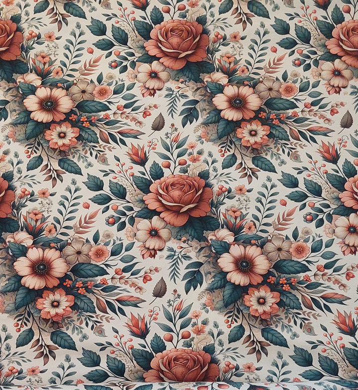Jersey - Romantiske blomster