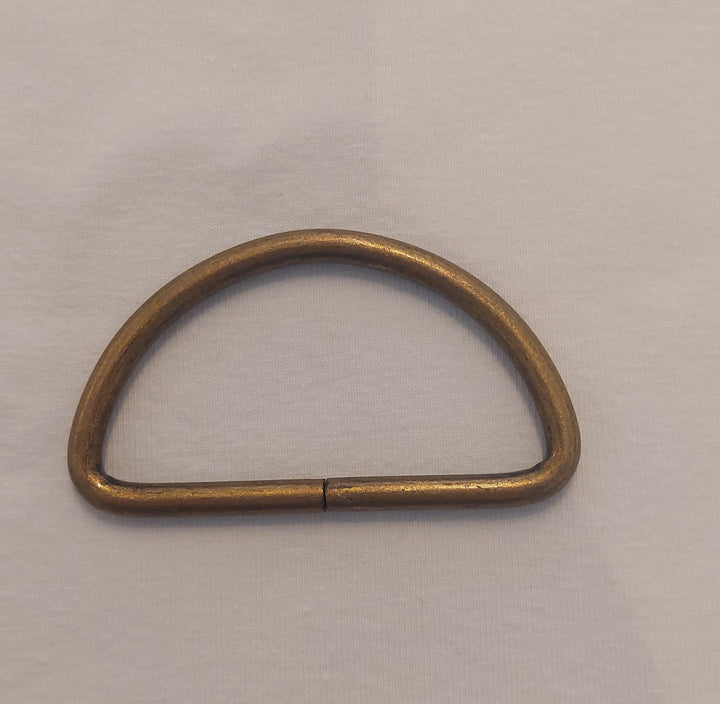 D-ring 50mm Antikk messing
