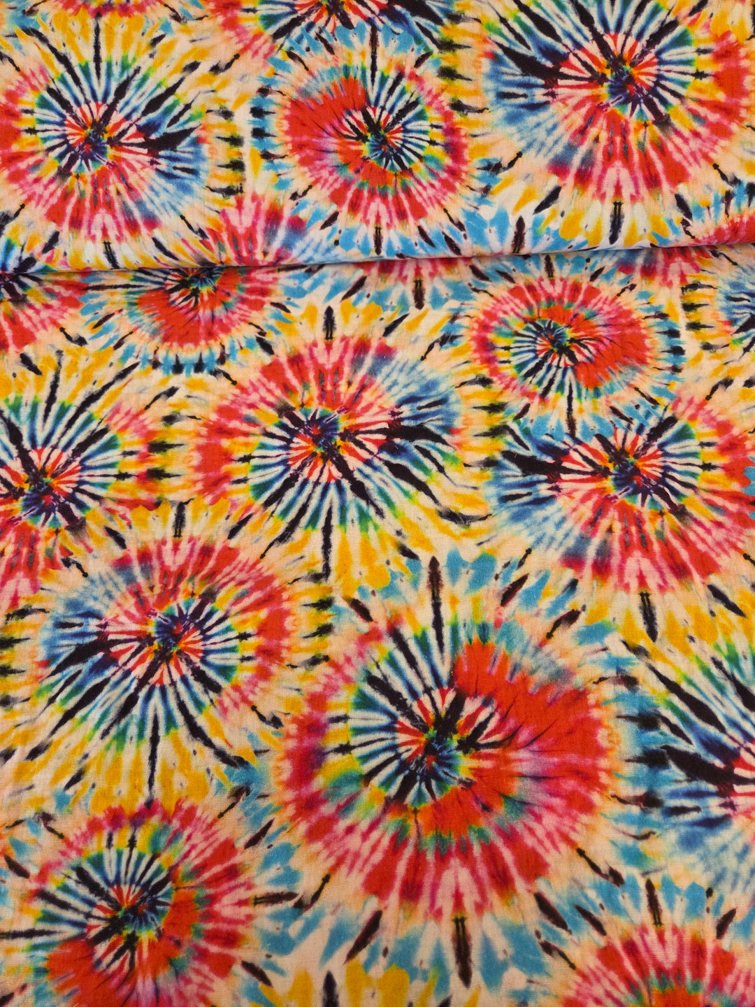 Metervare, Musselin - Batikk multi