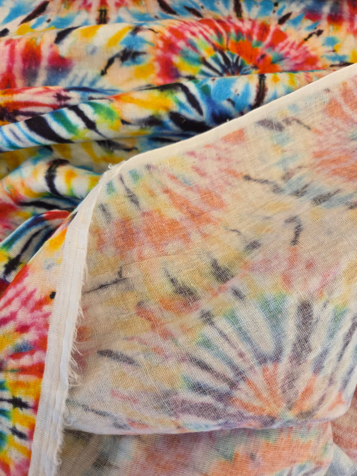 Metervare, Musselin - Batikk multi