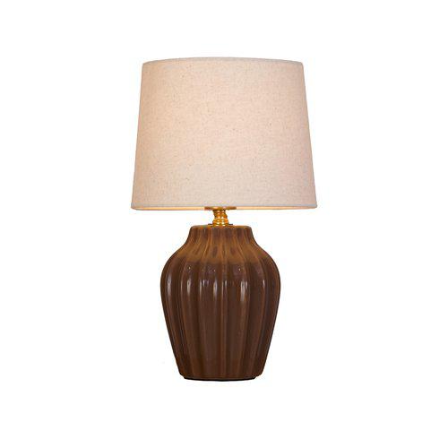 Lyon bordlampe m/skjerm, Brun
