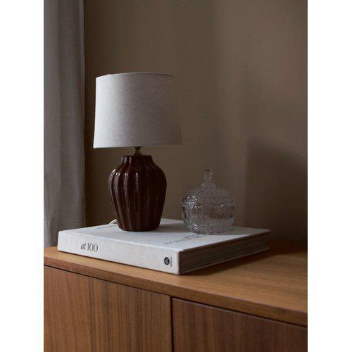 Lyon bordlampe m/skjerm, Brun