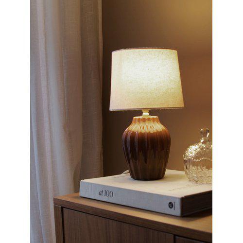 Lyon bordlampe m/skjerm, Brun