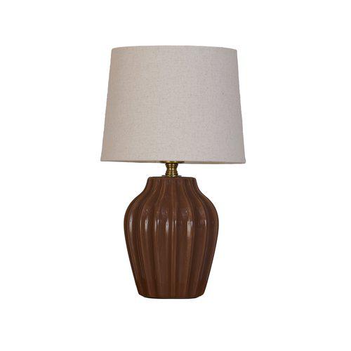 Lyon bordlampe m/skjerm, Brun