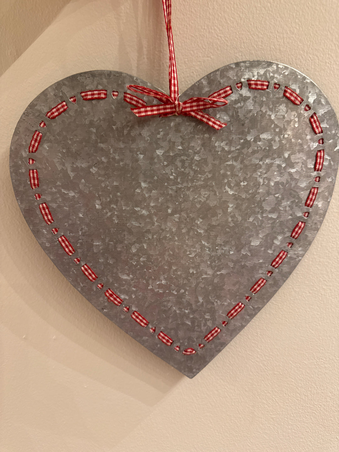 Julepynt Hjerte Metall Sølv