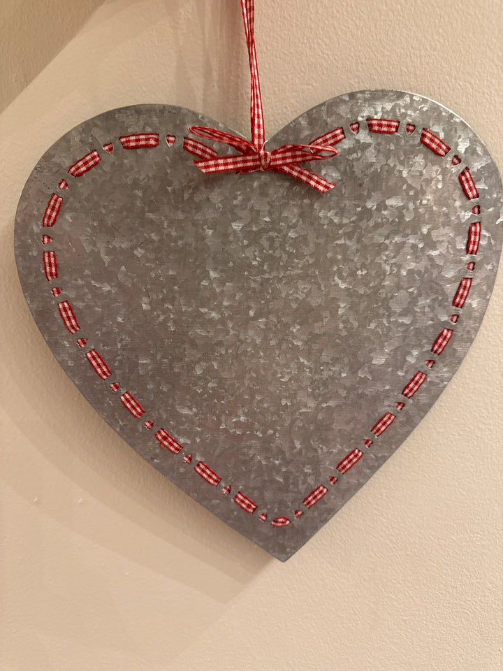 Julepynt Hjerte Metall Sølv