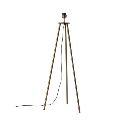 Tripod gulvlampe antikk messing