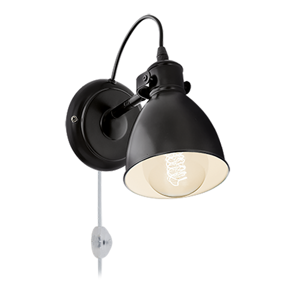 Vegglampe Priddy, Svart