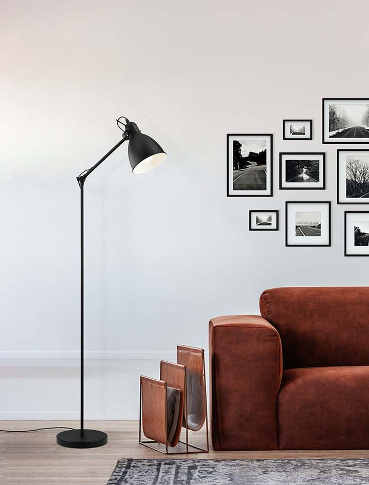 Gulvlampe Priddy, Svart