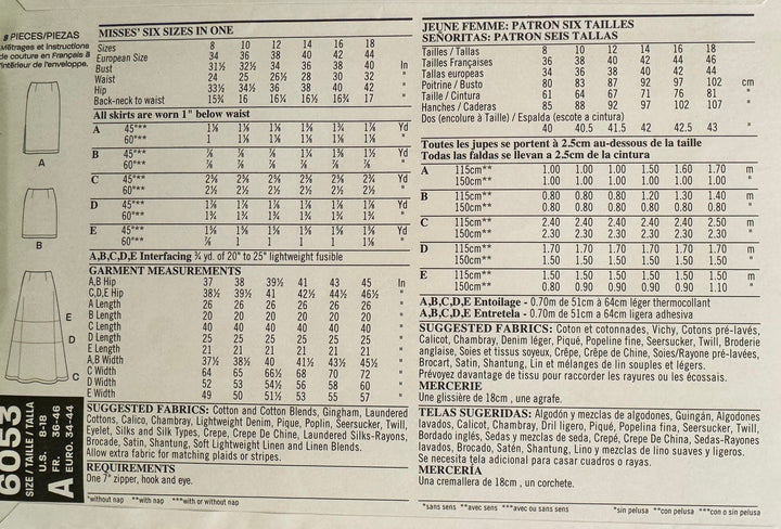Symønster - Skjørt 6053