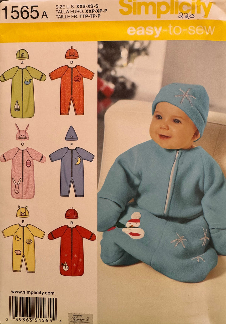 Symønster - Nattøy til baby 1565A