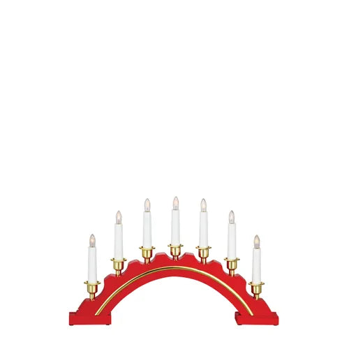 Celine 7armet adventstake rød/gull