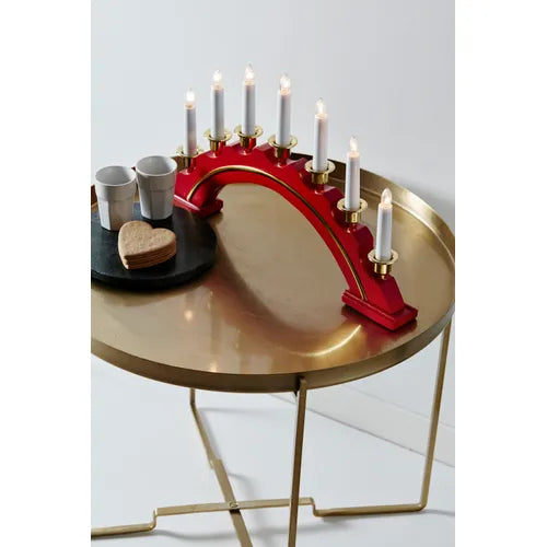 Celine 7armet adventstake rød/gull