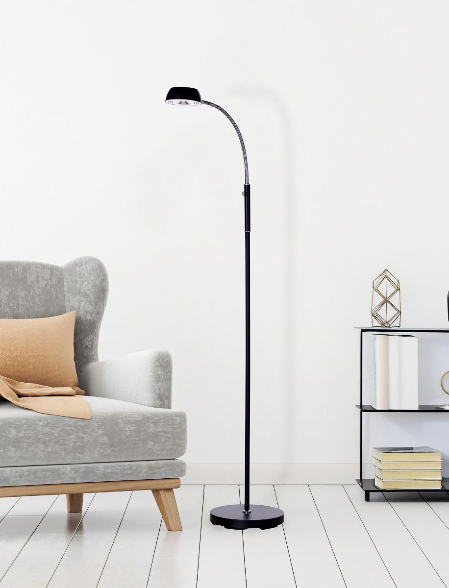 Gulvlampe Jonas-1, Svart m/dimmer