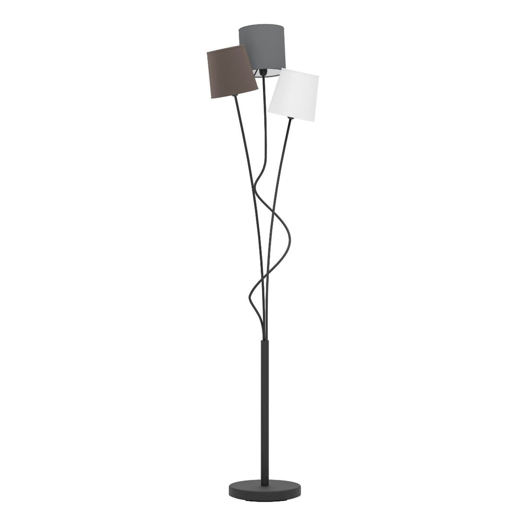 Gulvlampe Maronda, 3 armet med skjermer