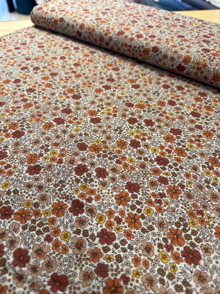 Metervare, Liberty - Blomster Brun